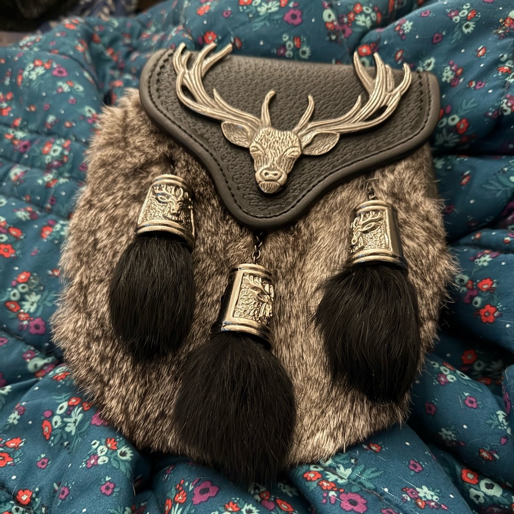 Scottish Kilt Semi Dress Sporran Semi Stag Sporran Antique Unique Stag